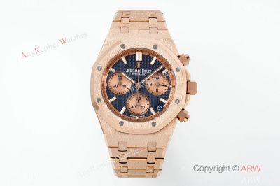 APS Factory Audemars Piguet Royal Oak 41mm Calibre 4401 Movement Dark Blue Face Frosted Finish Watch